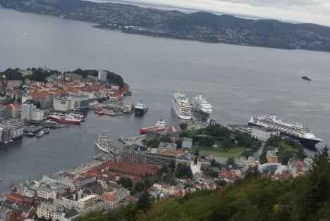 Aussicht auf Bergen in Norwegen