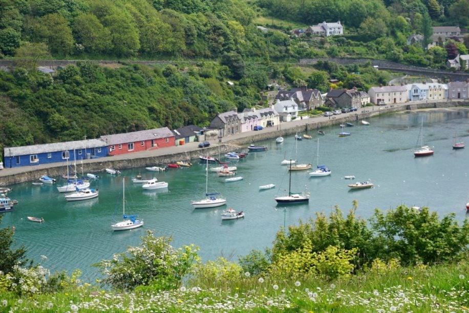 Fishguard Fischerdorf Goodwick Hafen Boote Schiffe Wales